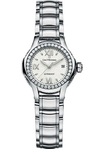 Carl F. Bucherer Pathos Queen Watch - Steel Diamond Case - White Dial